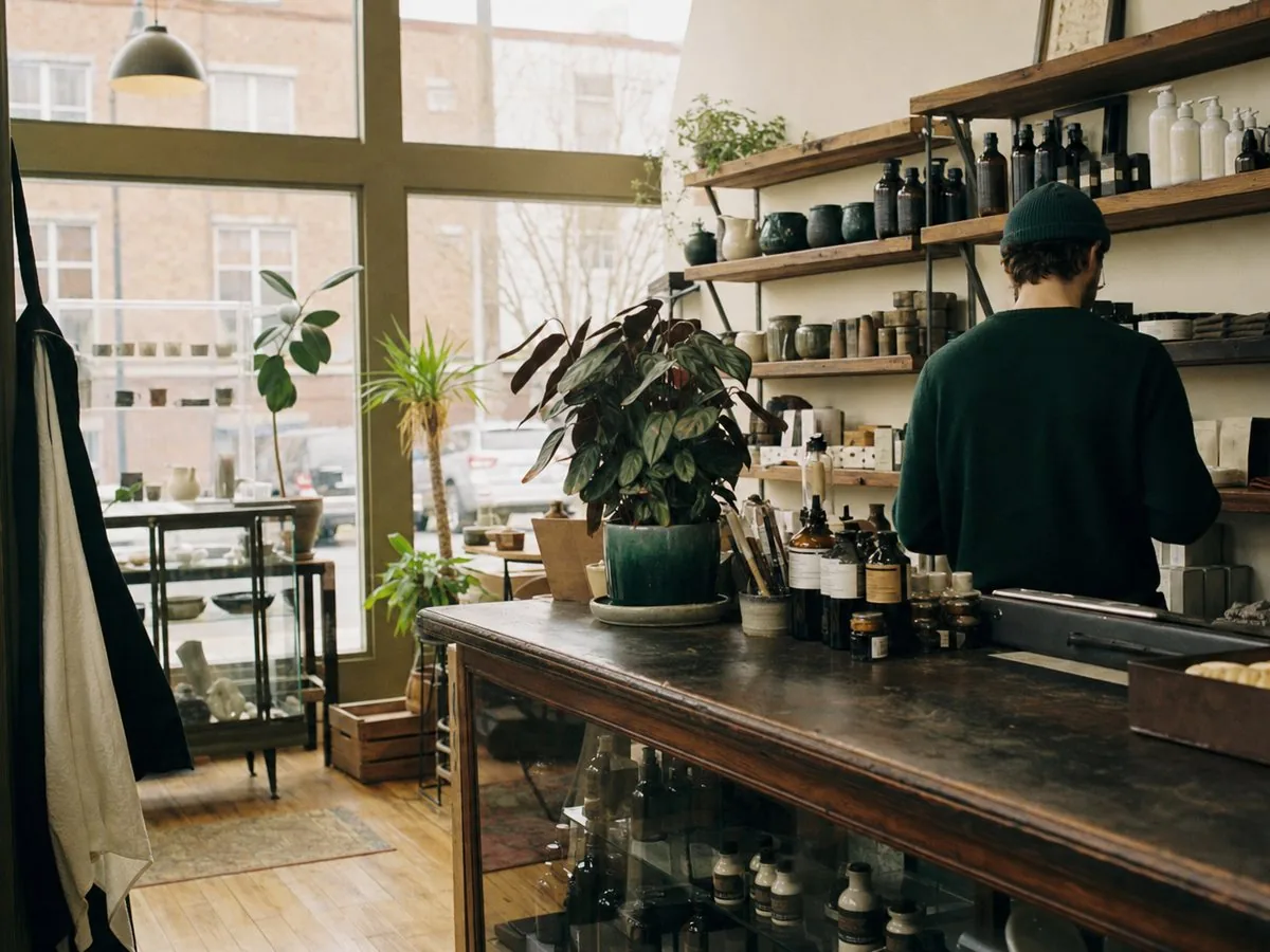 Interior of an independent specialty retail shop