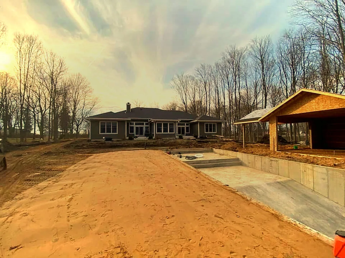 Site work and grading in progress
