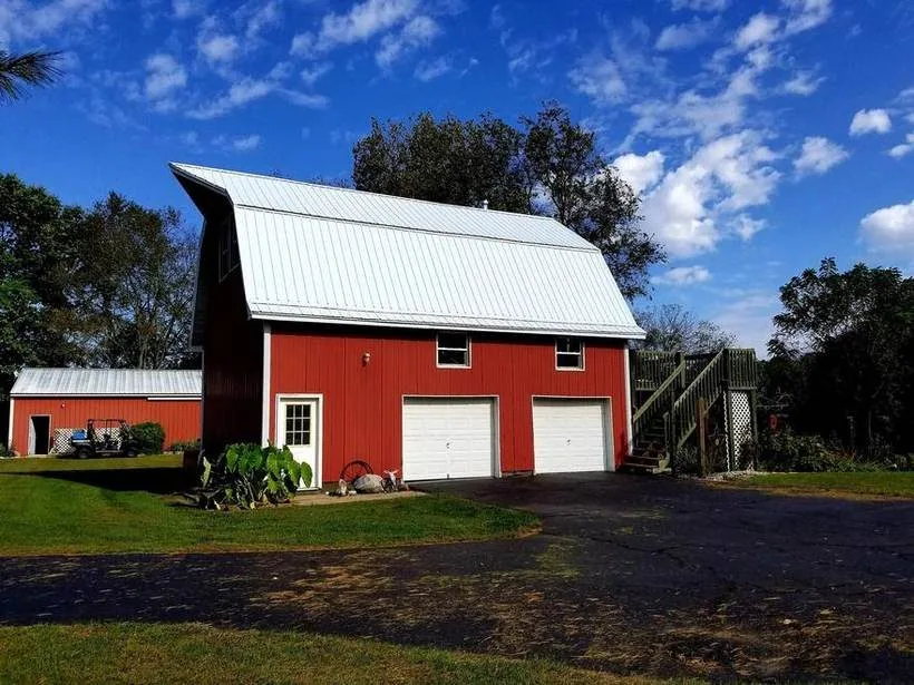 Metal roof on an agricultural barn