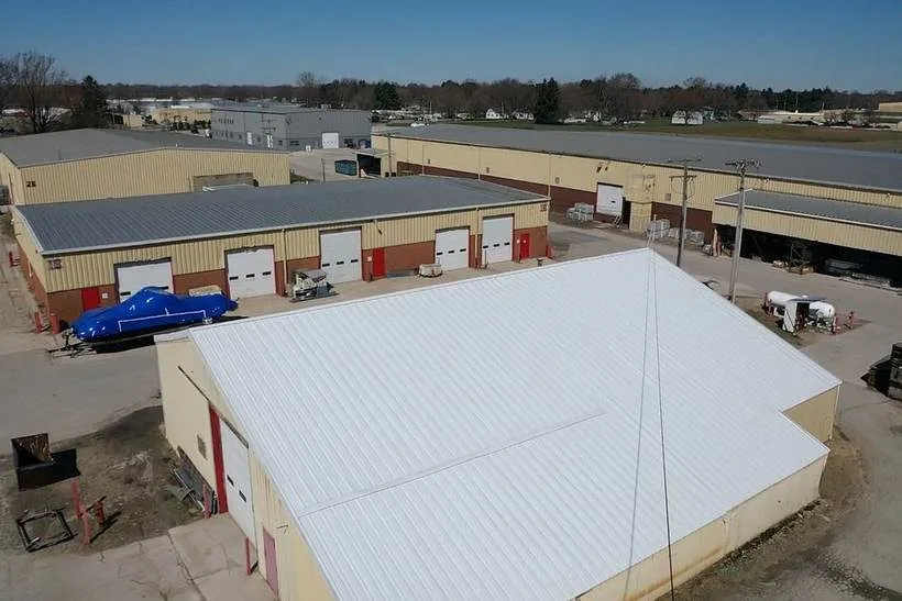Completed commercial metal roof